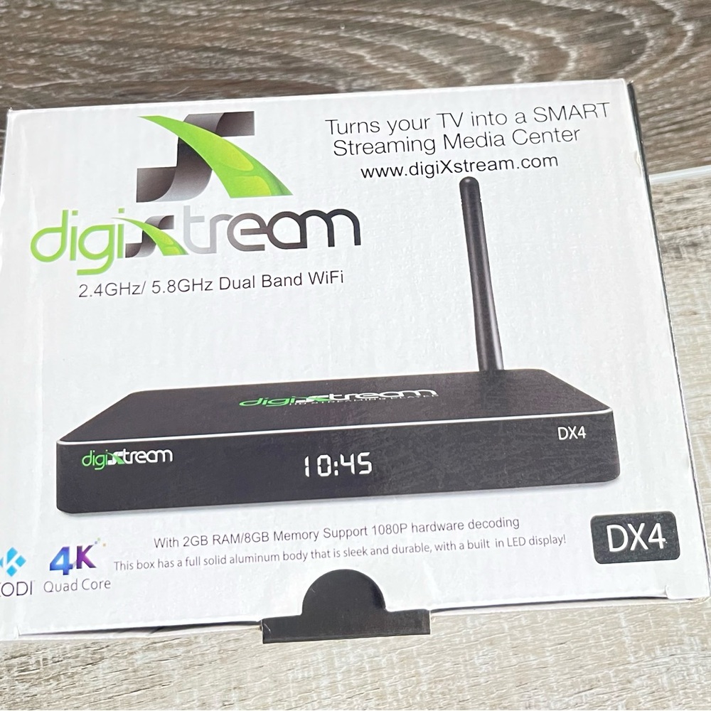 DigiXstream DX4 Quad Core 4K Digistream DX4 Android Media Box w Remote